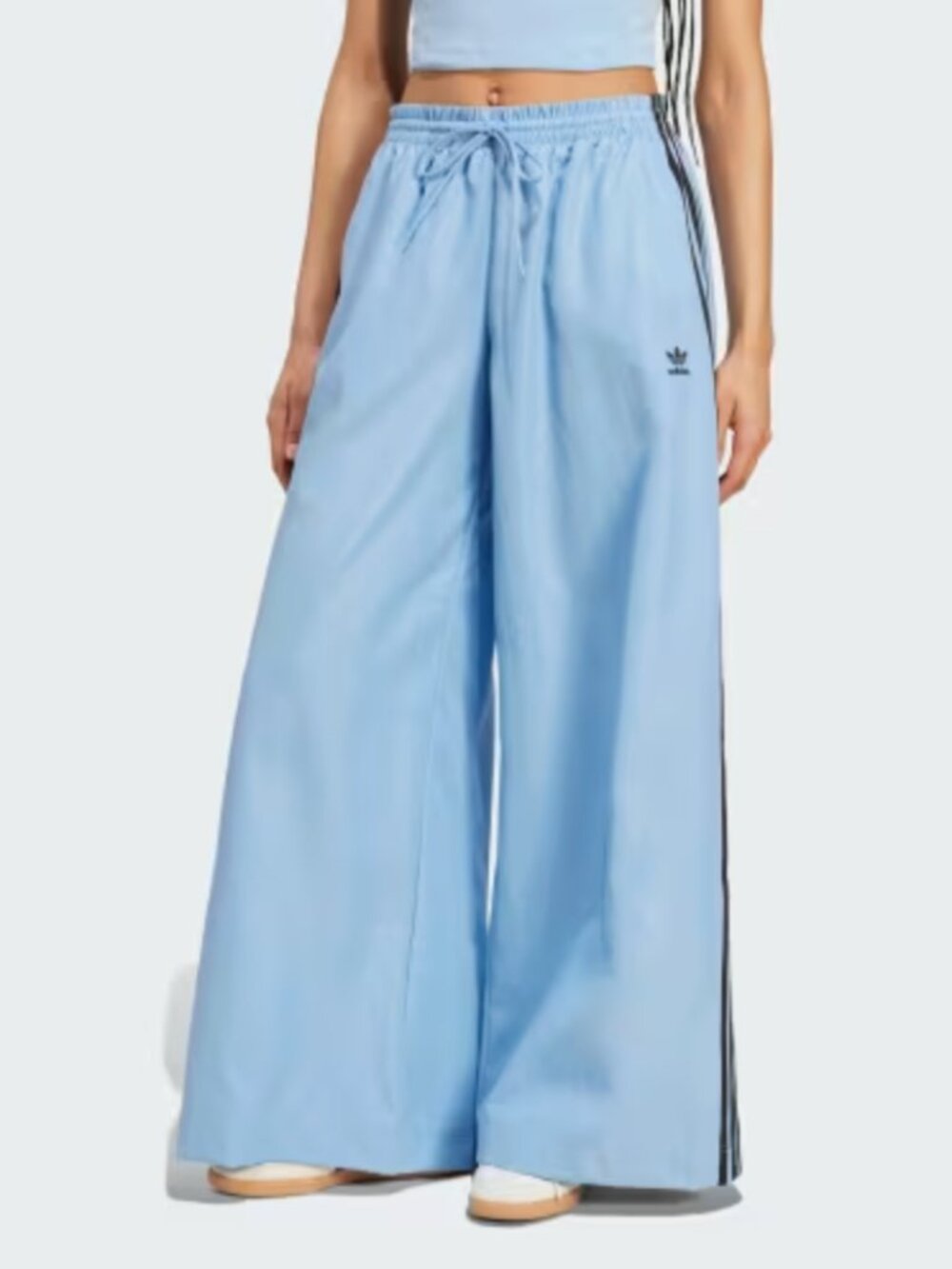 Addias Adicolor Firebird Oversized Track Pants in Blue Stripes